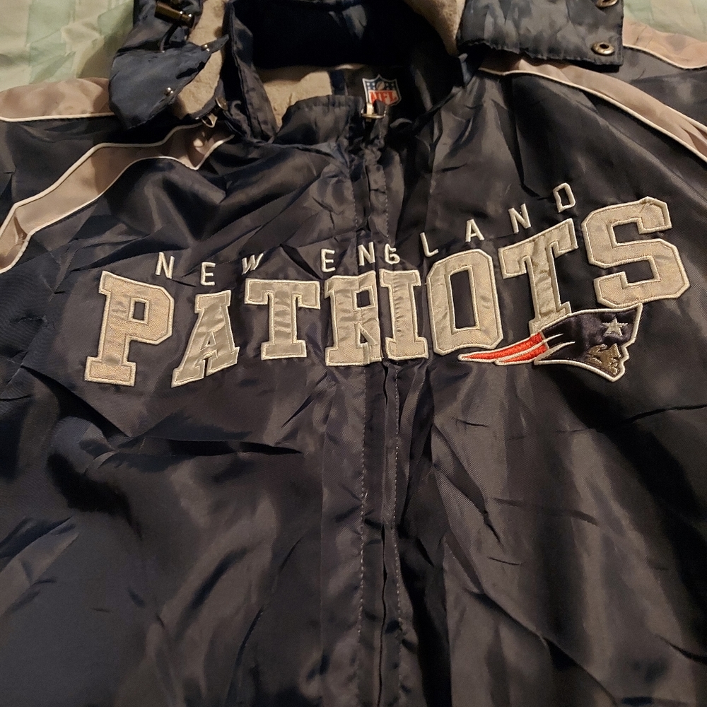 New England Patriots Men NFL 4XL Jacket Team Logo‎ Embroidered .